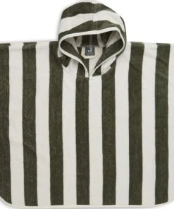 Jollein Poncho De Bain Rayé Leaf Green (1-4 Ans)