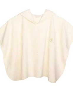 Eveil Et Nature Poncho Eponge 0/24 Mois Coton Bio Corail -Bloom-boutique poncho eponge 0 24 mois coton bio jaune gamme bio unis 1
