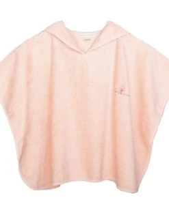 Eveil Et Nature Poncho Eponge 0/24 Mois Coton Bio Pêche