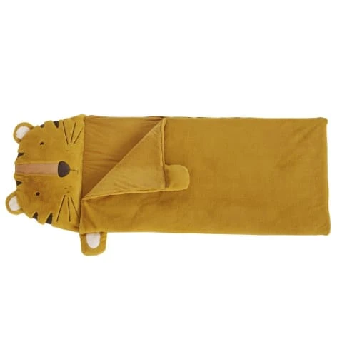 Maisons Du Monde Sac De Couchage Enfant Tigre Jaune Moutarde, Gris Anthracite Et écru 2 Maisons Du Monde Sac De Couchage Enfant Tigre Jaune Moutarde, Gris Anthracite Et écru – Image 2