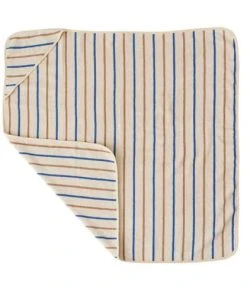 OYOY Living Design Serviette De Bain Avec Capuche Rayée Marron Coton Organique 100x100cm