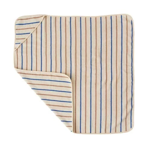 OYOY Living Design Serviette De Bain Avec Capuche Rayée Marron Coton Organique 100x100cm 1 OYOY Living Design Serviette De Bain Avec Capuche Rayée Marron Coton Organique 100x100cm