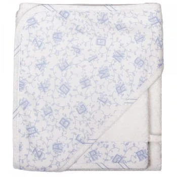 Laura Ashley Baby Set Cape De Bain Et Gant 80x80 Cm Alphabet Bleu Ciel 2 Laura Ashley Baby Set Cape De Bain Et Gant 80x80 Cm Alphabet Bleu Ciel – Image 2