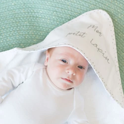 KINOUSSES Set De Bain Bébé Blanc Éponge 4 KINOUSSES Set De Bain Bébé Blanc Éponge – Image 4