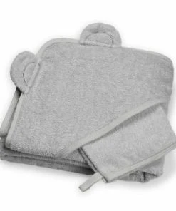 KINOUSSES Set De Bain Bébé Rose Éponge -Bloom-boutique set de bain bebe gris eponge