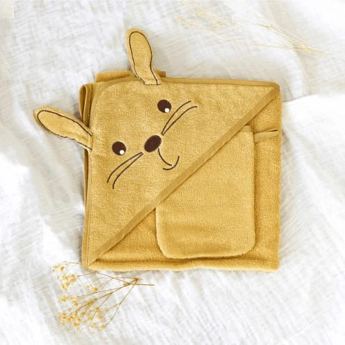 KINOUSSES Set De Bain Bébé Moutarde Éponge 6 KINOUSSES Set De Bain Bébé Moutarde Éponge – Image 6