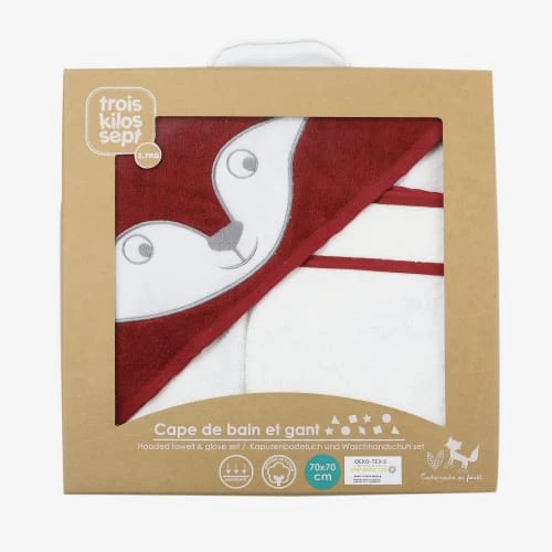 KINOUSSES Set De Bain Bébé Rouge Éponge 6 KINOUSSES Set De Bain Bébé Rouge Éponge – Image 6