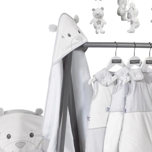 Sauthon Sortie De Bain 75x75cm Et Gant En Coton Polyuréthane Blanc 2 Sauthon Sortie De Bain 75x75cm Et Gant En Coton Polyuréthane Blanc – Image 2