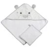 Sauthon Sortie De Bain 75x75cm Et Gant En Coton Polyuréthane Blanc