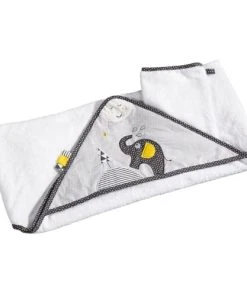 Sauthon Sortie De Bain 75x75cm Et Son Gant En Coton Blanc