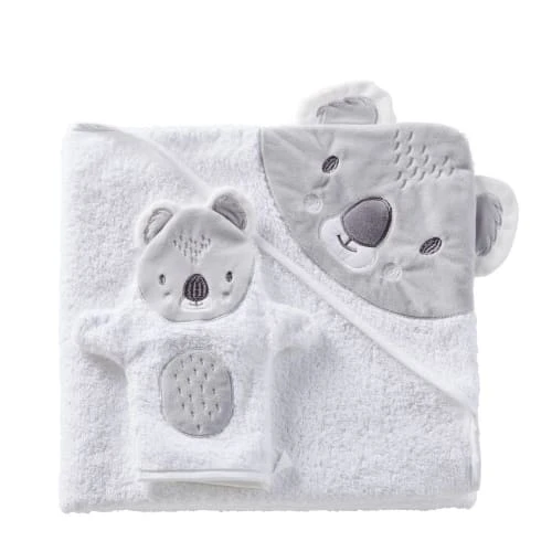 Maisons Du Monde Sortie De Bain Bébé En Coton Blanc Et Gris 100x100 1 Maisons Du Monde Sortie De Bain Bébé En Coton Blanc Et Gris 100x100
