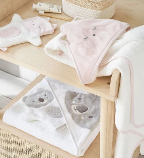 Maisons Du Monde Sortie De Bain Bébé En Coton Blanc Et Gris 100x100 4 Maisons Du Monde Sortie De Bain Bébé En Coton Blanc Et Gris 100x100 – Image 4