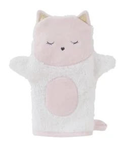 Alternative view of Maisons Du Monde Sortie De Bain Bébé En Coton Blanche Avec Tête De Chat 80x80
