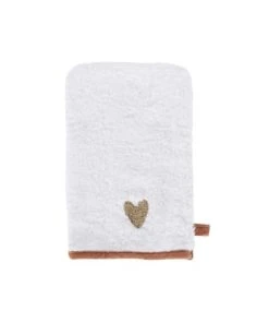 Alternative view of Maisons Du Monde Sortie De Bain Bébé En Gaze De Coton Et Broderie Blanche, Terracotta Et Doré, 80x80