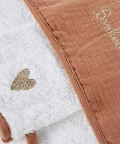 Maisons Du Monde Sortie De Bain Bébé En Gaze De Coton Et Broderie Blanche, Terracotta Et Doré, 80x80 -Bloom-boutique sortie de bain bebe en gaze de coton et broderie blanche terracotta et dore 80x80 1000 13 16 225926 4