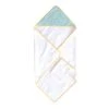 Home Maison Sortie De Bain Et Gant Enfant Demi Lune Anis/Gris 75x75