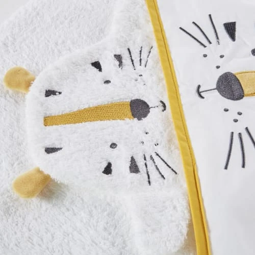 Maisons Du Monde Sortie De Bain Tigre Blanche, Jaune Et Noire, 100x100 4 Maisons Du Monde Sortie De Bain Tigre Blanche, Jaune Et Noire, 100x100 – Image 4