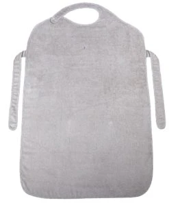 Eveil Et Nature Tablier De Bain éponge 70x100 Cm Coton Bio Gris