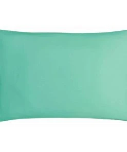 P'tit Basile Taie D'oreiller Coton Bio Turquoise 40x60