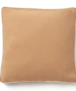 Cocoeko Taie D'oreiller En Gaze De Coton Camel (65x65cm)