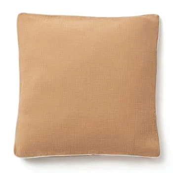 Cocoeko Taie D'oreiller En Gaze De Coton Camel (65x65cm) 2 Cocoeko Taie D'oreiller En Gaze De Coton Camel (65x65cm) – Image 2