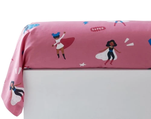 Becquet Taie D'oreiller Enfant 43x140 Rose En Coton 1 Becquet Taie D'oreiller Enfant 43x140 Rose En Coton