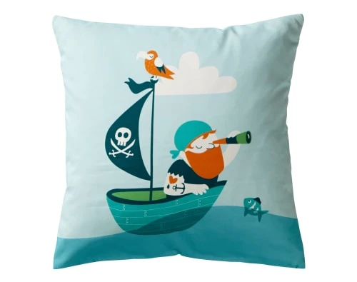 Becquet Taie D'oreiller Enfant 65x65 Bleu En Coton 1 Becquet Taie D'oreiller Enfant 65x65 Bleu En Coton