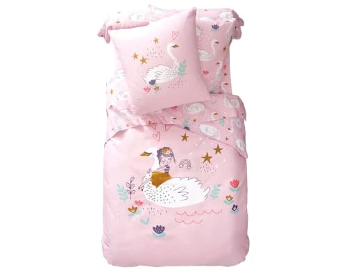 Becquet Taie D'oreiller Enfant 65x65 Rose En Coton 3 Becquet Taie D'oreiller Enfant 65x65 Rose En Coton – Image 3