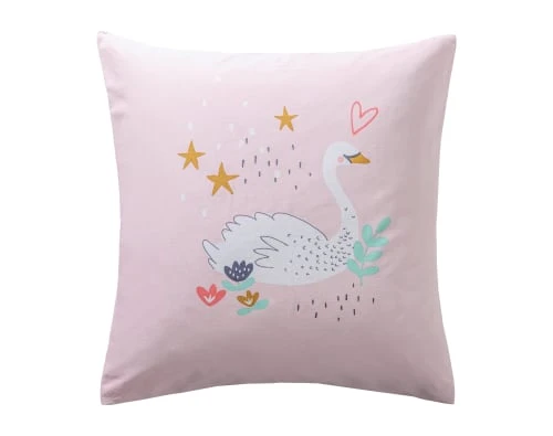 Becquet Taie D'oreiller Enfant 65x65 Rose En Coton 1 Becquet Taie D'oreiller Enfant 65x65 Rose En Coton