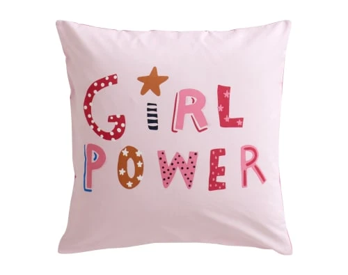 Becquet Taie D'oreiller Enfant Réversible 63x63 Rose En Coton 1 Becquet Taie D'oreiller Enfant Réversible 63x63 Rose En Coton