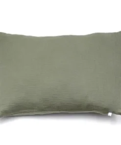 Cocoeko Taie D'oreiller Gaze De Coton Vert Sauge (40x60 Cm)