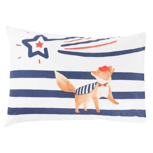 Carré Blanc Taie D'oreiller Rectangulaire Réversible Coton Biologique Renard 50 X 1 Carré Blanc Taie D'oreiller Rectangulaire Réversible Coton Biologique Renard 50 X