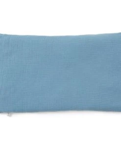 Cocoeko Taie Oreiller Gaze De Coton Bleu Jean (40x60 Cm)