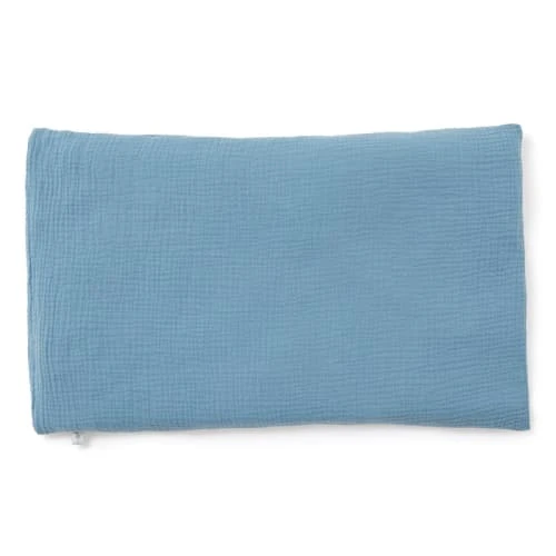 Cocoeko Taie Oreiller Gaze De Coton Bleu Jean (40x60 Cm) 1 Cocoeko Taie Oreiller Gaze De Coton Bleu Jean (40x60 Cm)