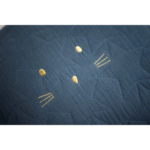 Sauthon Original Tour De Lit 140x19cm En Coton Bleu Nuit 3 Sauthon Original Tour De Lit 140x19cm En Coton Bleu Nuit – Image 3