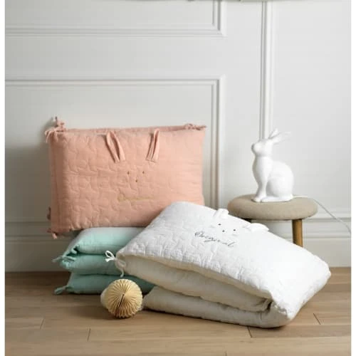 Sauthon Original Tour De Lit 140x19cm En Coton Rose 5 Sauthon Original Tour De Lit 140x19cm En Coton Rose – Image 5