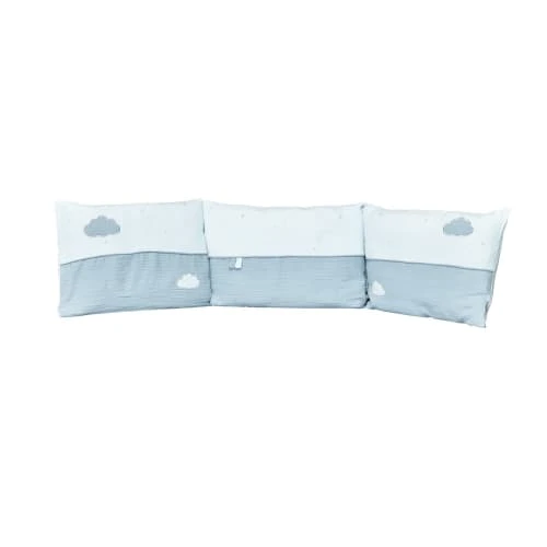 Sauthon Tour De Lit Bébé 190x19cm En Coton Bleu 1 Sauthon Tour De Lit Bébé 190x19cm En Coton Bleu