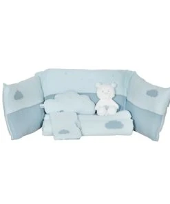 Sauthon Tour De Lit Bébé 190x19cm En Coton Bleu 8 Sauthon Tour De Lit Bébé 190x19cm En Coton Bleu -Bloom-boutique tour de lit bebe 190x19cm en coton bleu 4