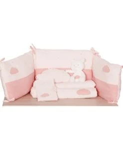 Sauthon Tour De Lit Bébé 190x19cm En Coton Rose -Bloom-boutique tour de lit bebe 190x19cm en coton rose 2