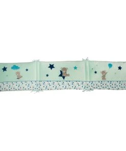 Home Maison Tour De Lit Bébé Adaptable Baby Star Bleu/Aqua 40x180