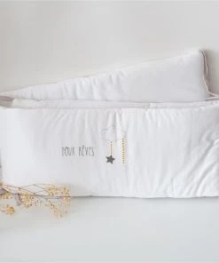 KINOUSSES Tour De Lit Bébé Blanc Coton -Bloom-boutique tour de lit bebe blanc coton 2
