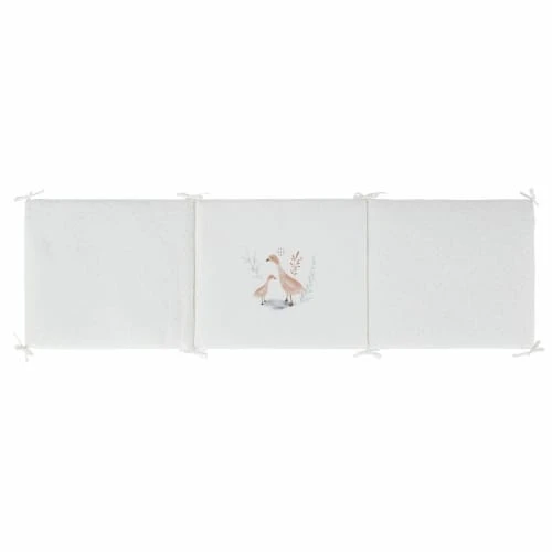 Maisons Du Monde Tour De Lit Bébé Blanc, Vieux Mauve Et Beige 1 Maisons Du Monde Tour De Lit Bébé Blanc, Vieux Mauve Et Beige