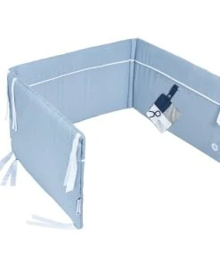 Nordic Coast Tour De Lit Bébé Coton Bleu 180 Cm