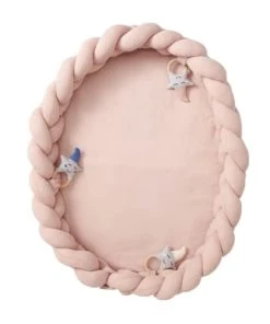 Nordic Coast Tour De Lit Bébé Coton Tressé Rose 90 Cm