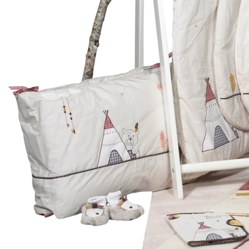 Sauthon Tour De Lit Bébé Déhoussable 180x40cm En Coton Beige 3 Sauthon Tour De Lit Bébé Déhoussable 180x40cm En Coton Beige – Image 3