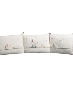 Sauthon Tour De Lit Bébé Déhoussable 180x40cm En Coton Beige