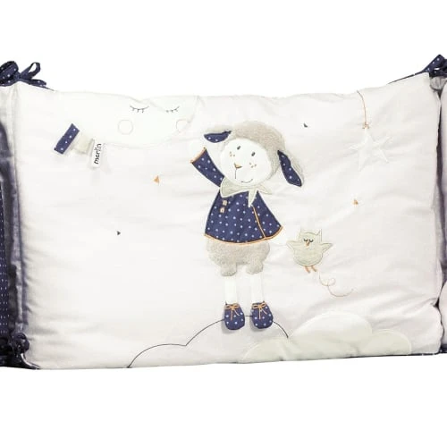 Sauthon Tour De Lit Bébé Déhoussable 180x40cm En Coton Blanc 2 Sauthon Tour De Lit Bébé Déhoussable 180x40cm En Coton Blanc – Image 2