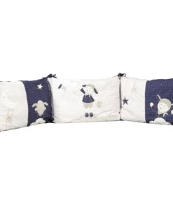 Sauthon Tour De Lit Bébé Déhoussable 180x40cm En Coton Blanc