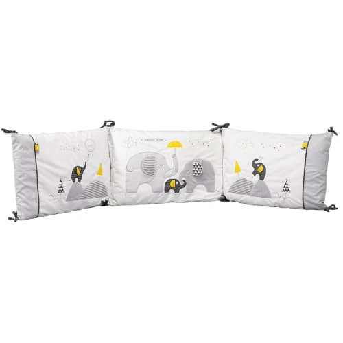 Sauthon Tour De Lit Bébé Déhoussable 180x40cm En Coton Blanc 1 Sauthon Tour De Lit Bébé Déhoussable 180x40cm En Coton Blanc