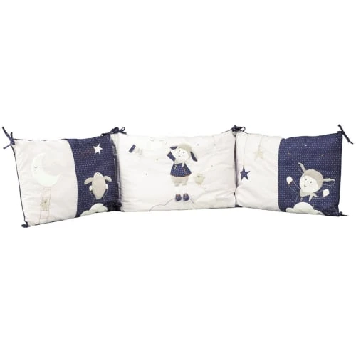 Sauthon Tour De Lit Bébé Déhoussable 180x40cm En Coton Blanc 1 Sauthon Tour De Lit Bébé Déhoussable 180x40cm En Coton Blanc